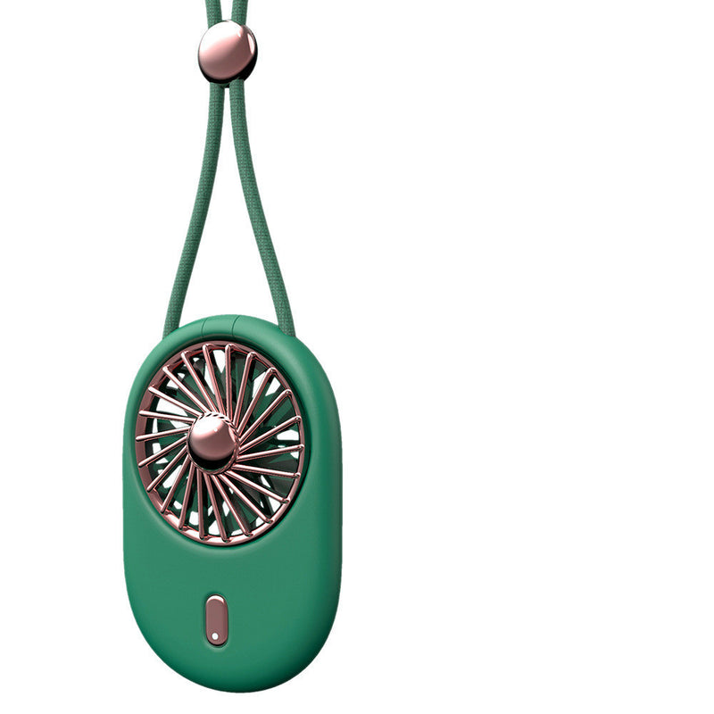 New Ultra-thin Hanging Neck Fan, Folding Desktop Fan, Mini Fan, Portable USB Charging Handheld Fan
