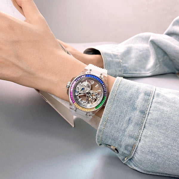 phone accessories Full-automatic Hollow Large Dial Neutral Broadcast Mechanical Watch