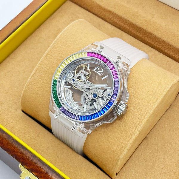 phone accessories Full-automatic Hollow Large Dial Neutral Broadcast Mechanical Watch